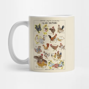 Greek Myth Chickens - COLOUR Iliad Edition (no background) Mug